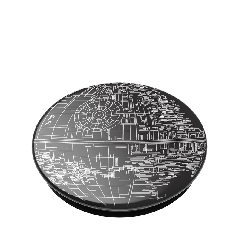 death star black and white