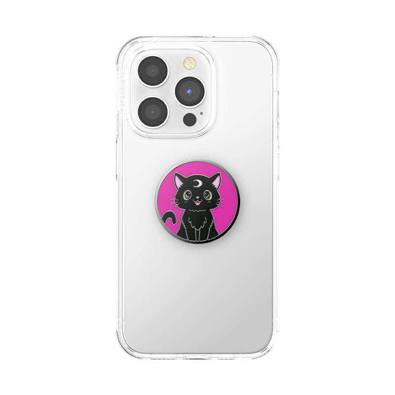 POPSOCKETS Phone Grip with Expanding Kickstand - Enamel Black Cat Magic