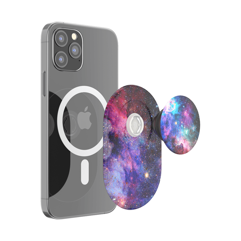 Popsockets Grip with Swappable Top for Cell Phones, PopGrip Blue Nebula 