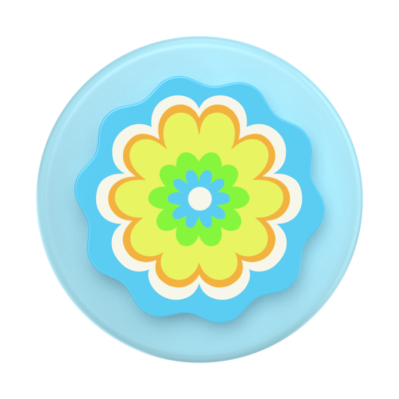 Molded Flower Kaleidoscope Blue — PopGrip for MagSafe image number 1