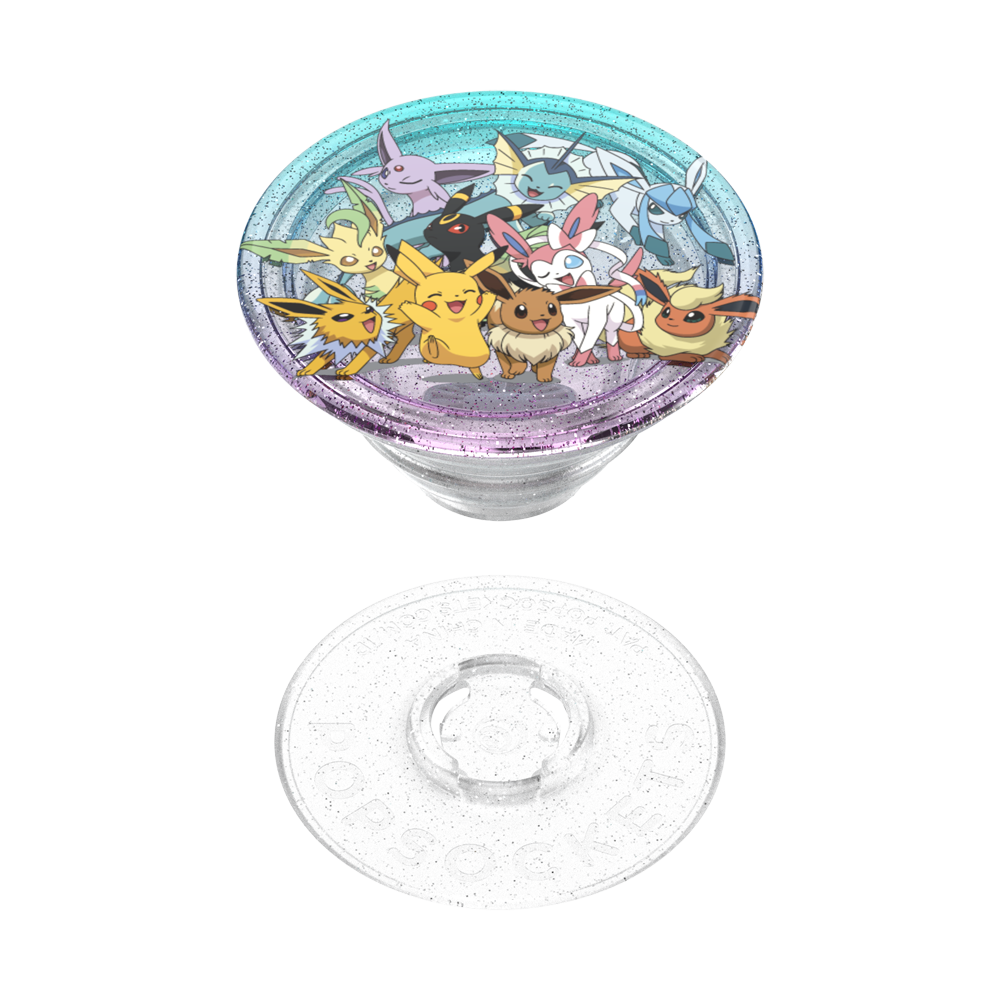 POPSOCKETS Phone Grip with Expanding Kickstand, Pokemon - Translucent  Glitter Evolution Party