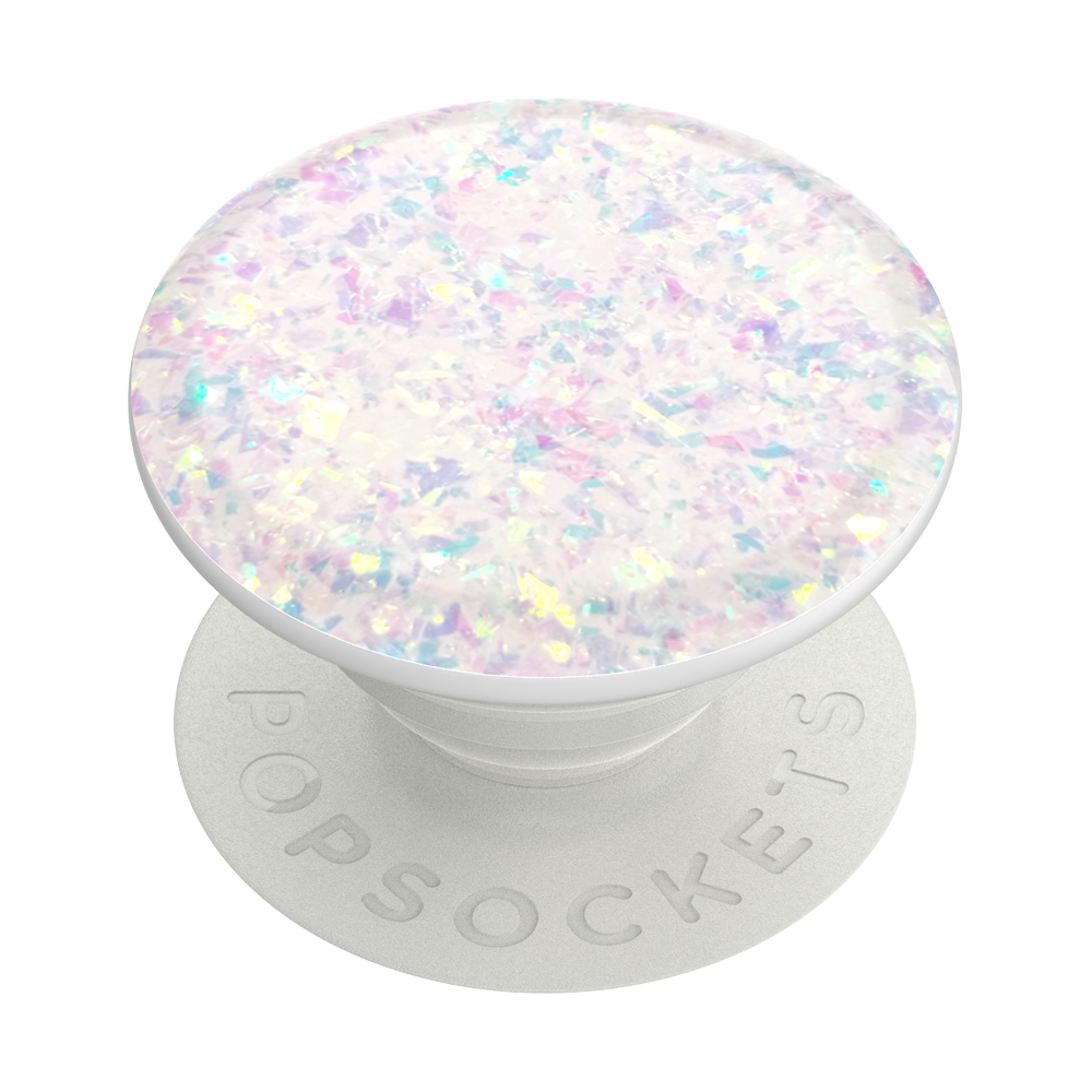 Glitter & Iridescent White Circle Confetti